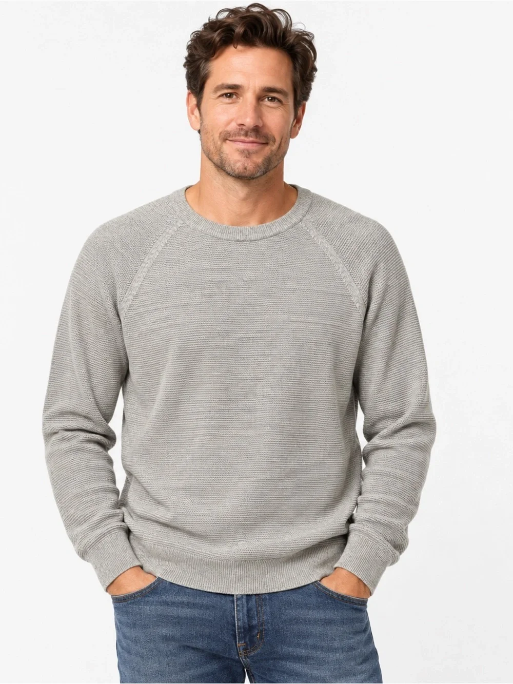J.Crew Men’s 100% Cotton Gray Crewneck Sweater S L XL NWT